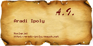 Aradi Ipoly névjegykártya