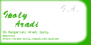 ipoly aradi business card